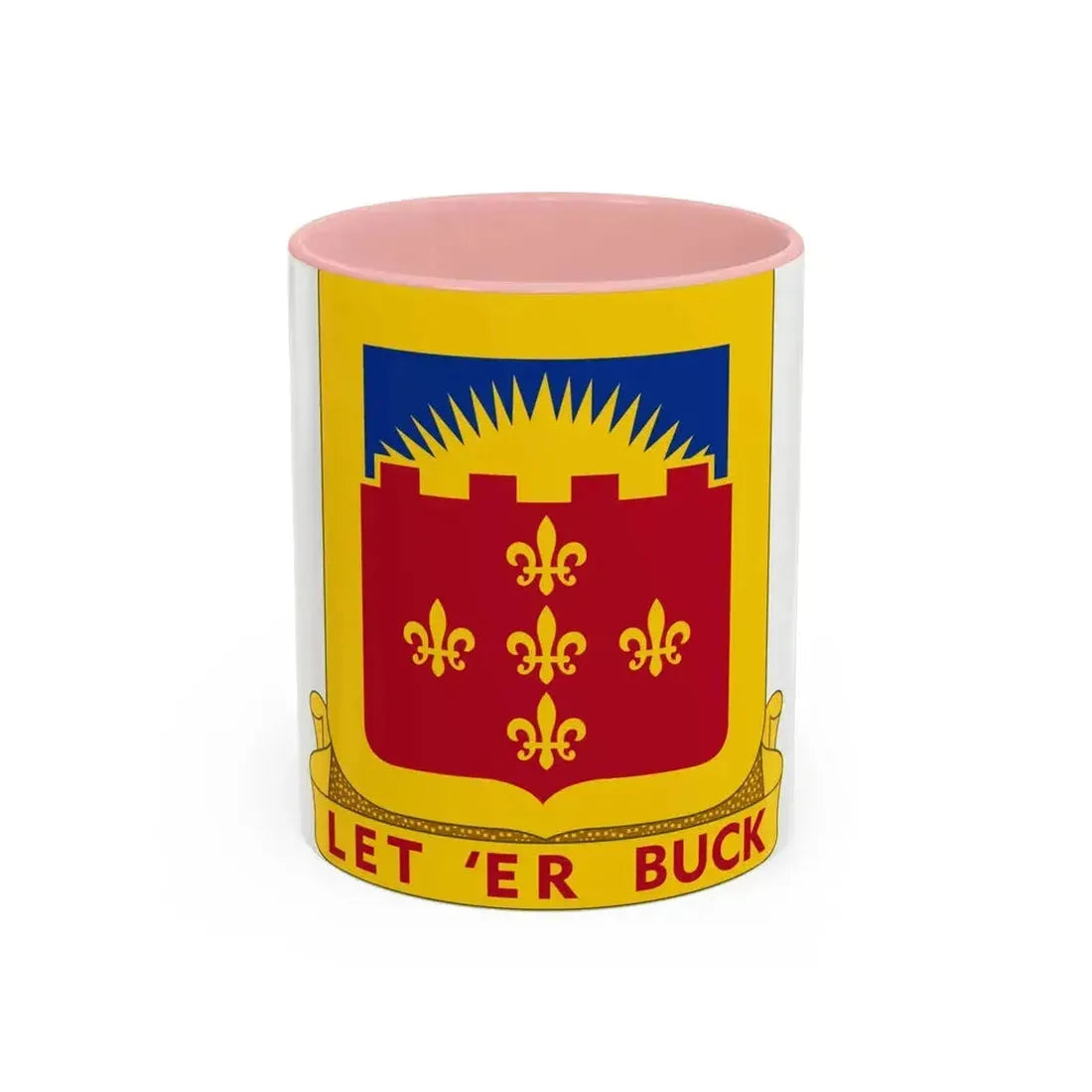349 Armored Field Artillery Battalion (U.S. Army) Accent Coffee Mug 11oz Pink - Go Mug Yourself