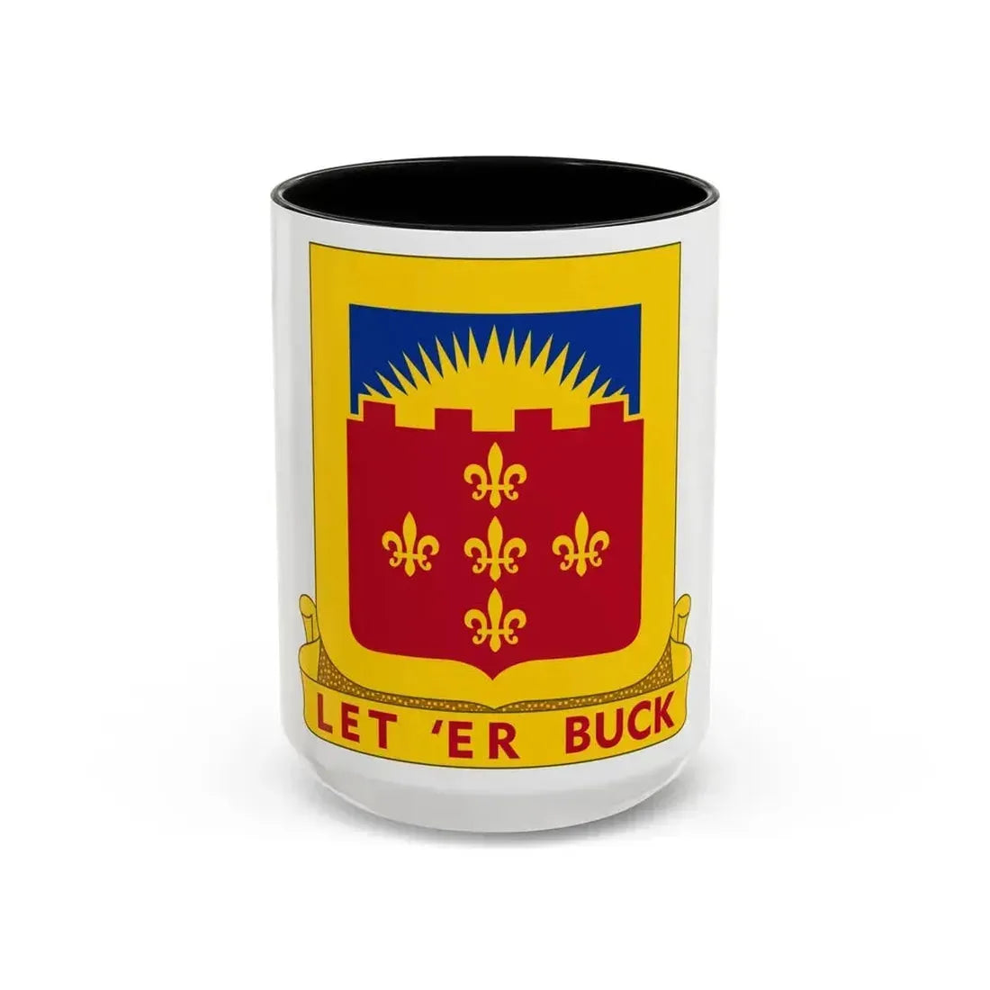 349 Armored Field Artillery Battalion (U.S. Army) Accent Coffee Mug 15oz Black - Go Mug Yourself