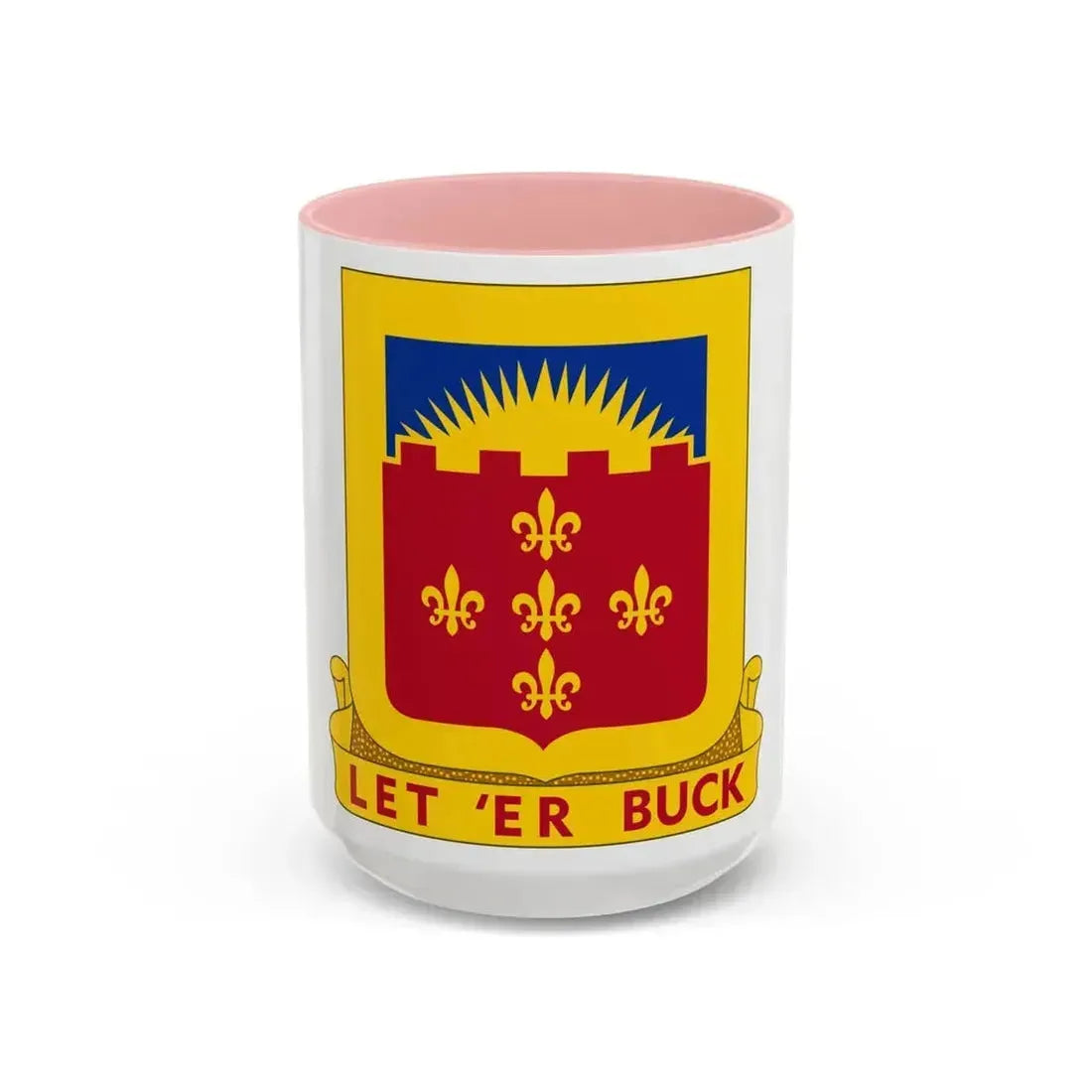 349 Armored Field Artillery Battalion (U.S. Army) Accent Coffee Mug 15oz Pink - Go Mug Yourself