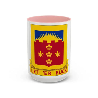 349 Armored Field Artillery Battalion (U.S. Army) Accent Coffee Mug 15oz Pink - Go Mug Yourself