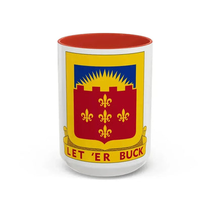 349 Armored Field Artillery Battalion (U.S. Army) Accent Coffee Mug 15oz Red - Go Mug Yourself