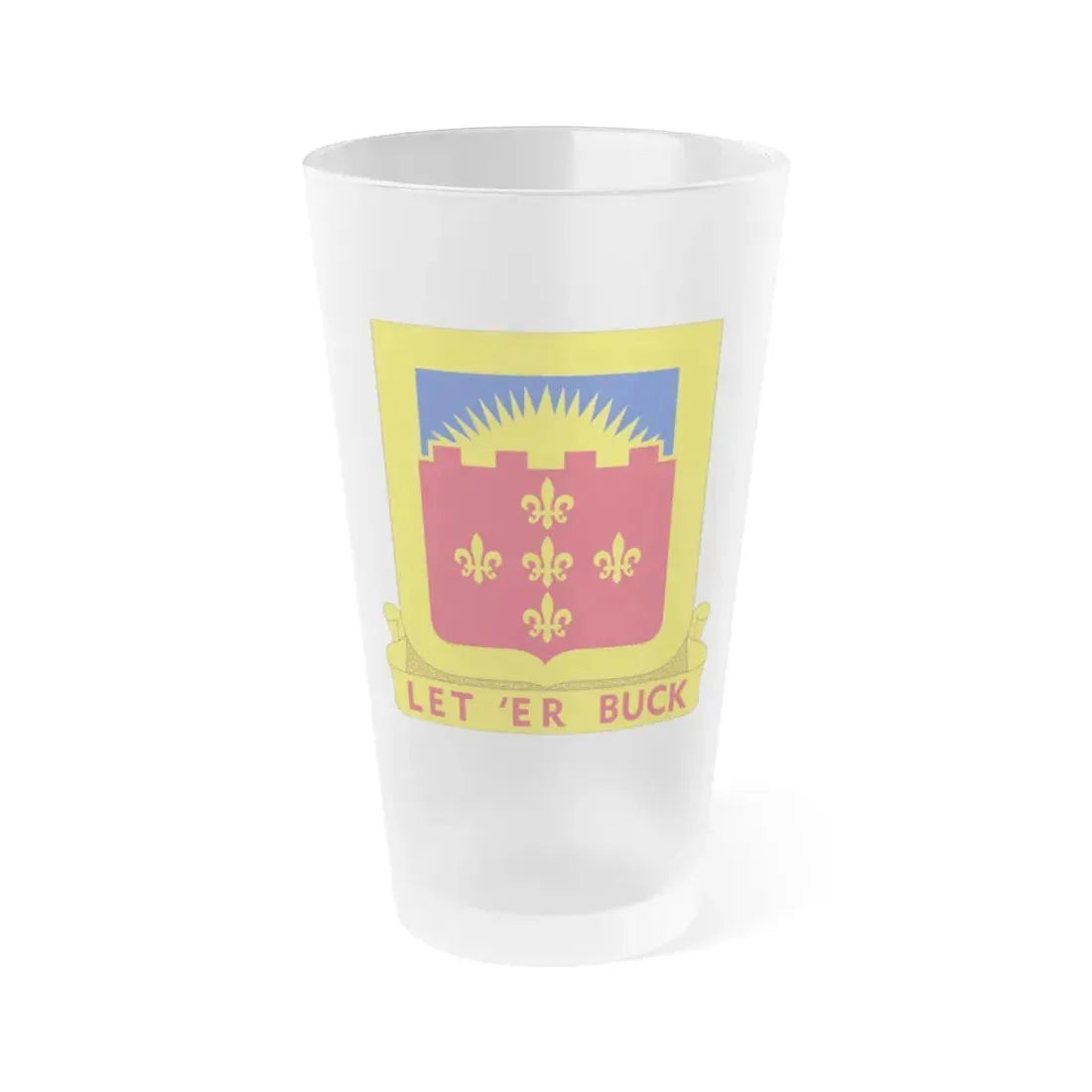349 Armored Field Artillery Battalion (U.S. Army) Frosted Pint Glass 16oz Default Title - Go Mug Yourself