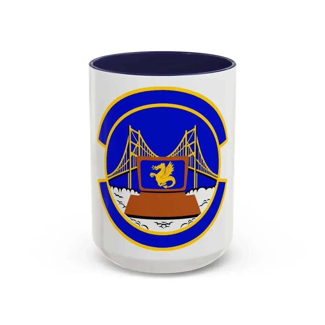 349 Force Support Squadron AFRC (U.S. Air Force) Accent Coffee Mug 15oz Navy - Go Mug Yourself
