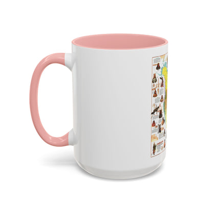 North America - Indians of (1973) (Map) Accent Coffee Mug