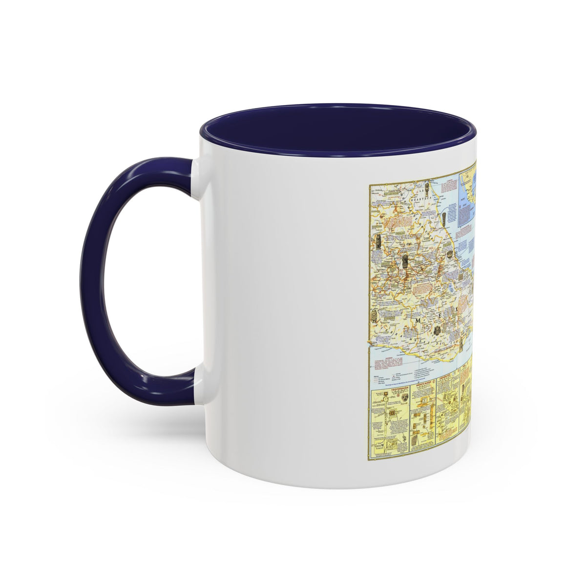 Central America - Archeological Map 1 (1968) (Map) Accent Coffee Mug