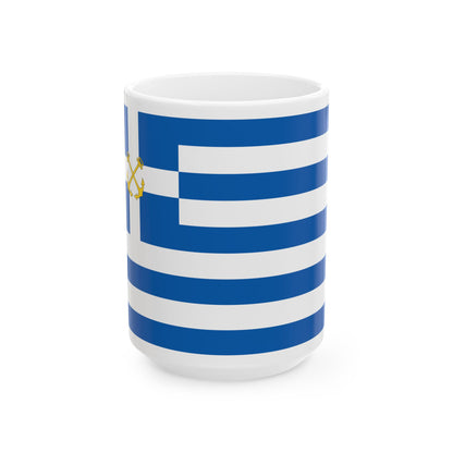 Hellenic Coast Guard Flag 1973-1980 (Greece) White Coffee Mug