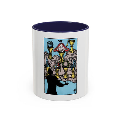 The 7 of Cups (Tarot Card) Accent Coffee Mug