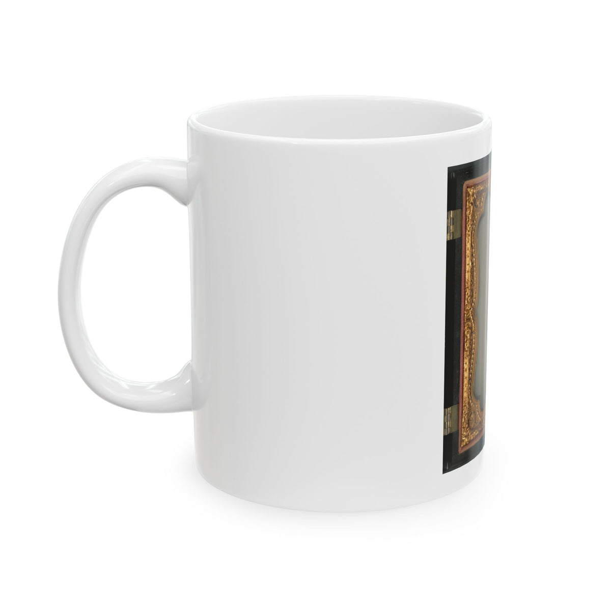 Unidentified Soldier In Confederate Captain's Uniform, Red Sash, And Kepi Marked V.V. (U.S. Civil War) White Coffee Mug