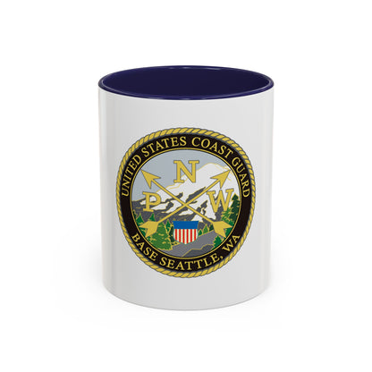 USCG Base Seattle (U.S. Coast Guard) Accent Coffee Mug