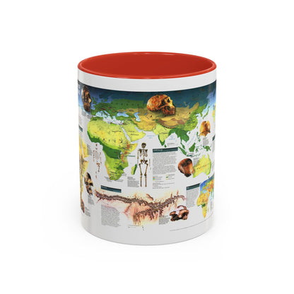 World Map - Dawn of Humans (1997) (Map) Accent Coffee Mug