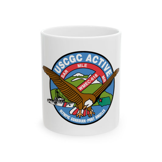 USCGC Active WMEC 618 (U.S. Coast Guard) White Coffee Mug