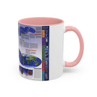 World Map - Physical Earth 2 (1998) (Map) Accent Coffee Mug