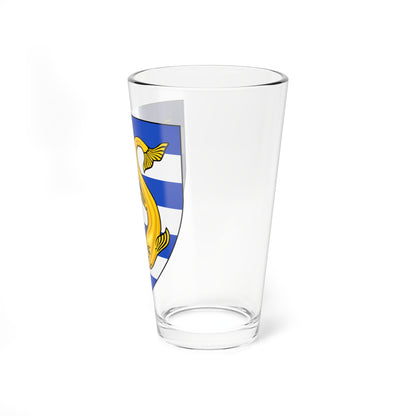 Stema Județului Tulcea (Oman) (Coat of Arms) Pint Glass 16oz