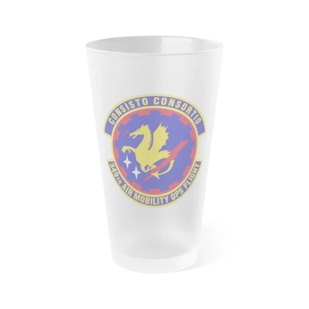 349th Air Mobility Operations Flight (U.S. Air Force) Frosted Pint Glass 16oz-Go Mug Yourself