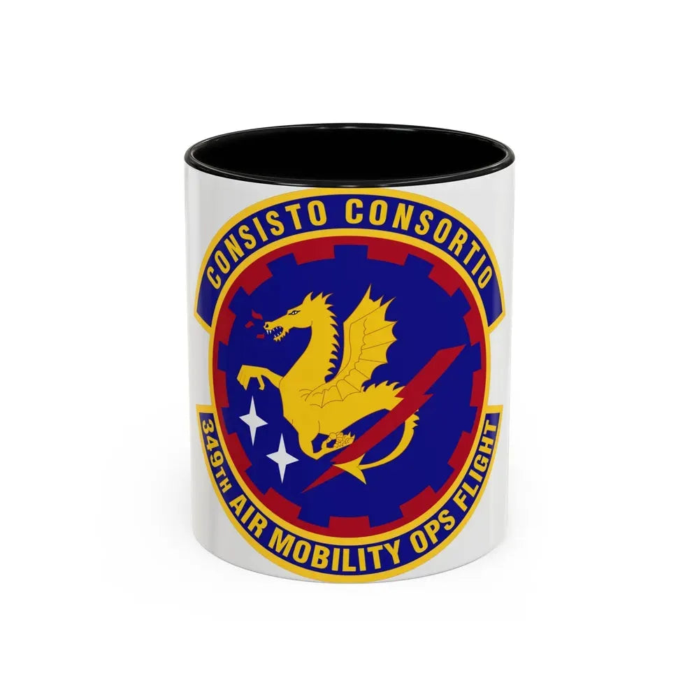 349th Air Mobility Operations Flight (U.S. Air Force) Accent Coffee Mug 11oz Black - Go Mug Yourself