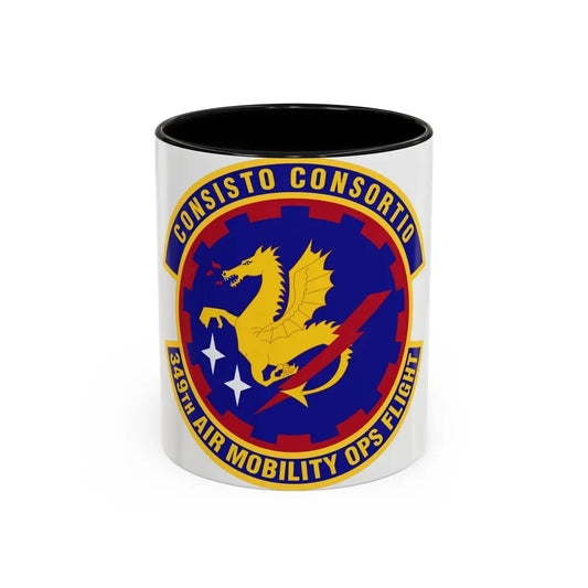 349th Air Mobility Operations Flight (U.S. Air Force) Accent Coffee Mug 11oz Black - Go Mug Yourself