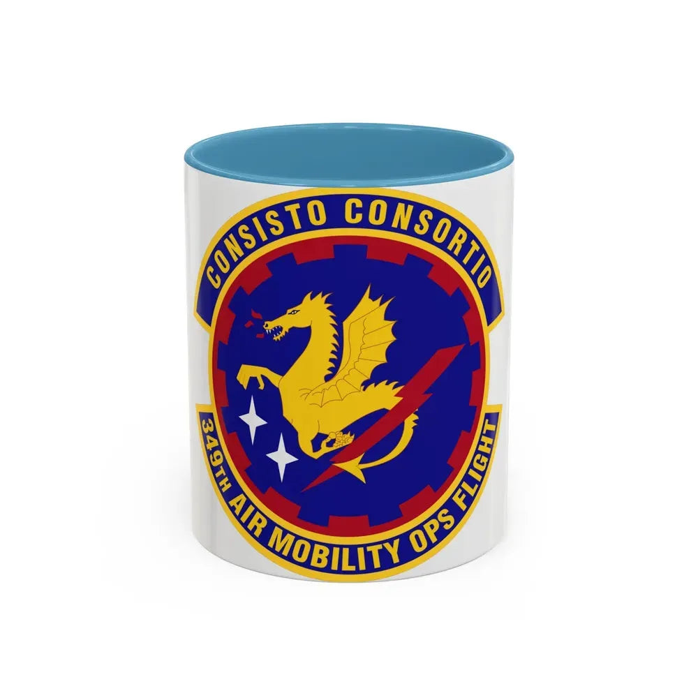 349th Air Mobility Operations Flight (U.S. Air Force) Accent Coffee Mug 11oz Light Blue - Go Mug Yourself