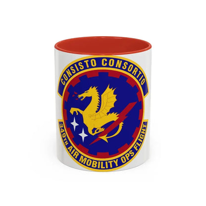349th Air Mobility Operations Flight (U.S. Air Force) Accent Coffee Mug 11oz Red - Go Mug Yourself