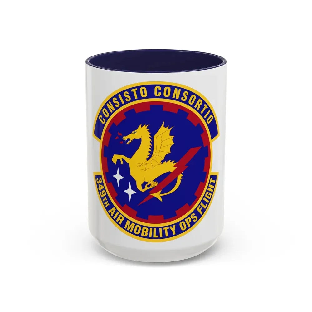 349th Air Mobility Operations Flight (U.S. Air Force) Accent Coffee Mug 15oz Navy - Go Mug Yourself