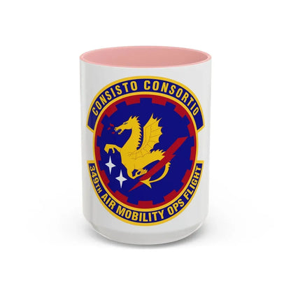 349th Air Mobility Operations Flight (U.S. Air Force) Accent Coffee Mug 15oz Pink - Go Mug Yourself