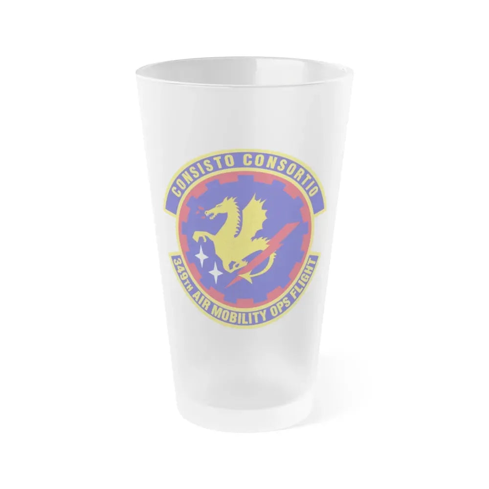 349th Air Mobility Operations Flight (U.S. Air Force) Frosted Pint Glass 16oz Default Title - Go Mug Yourself