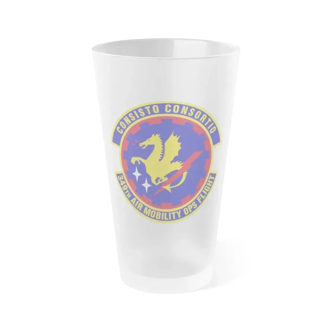 349th Air Mobility Operations Flight (U.S. Air Force) Frosted Pint Glass 16oz Default Title - Go Mug Yourself