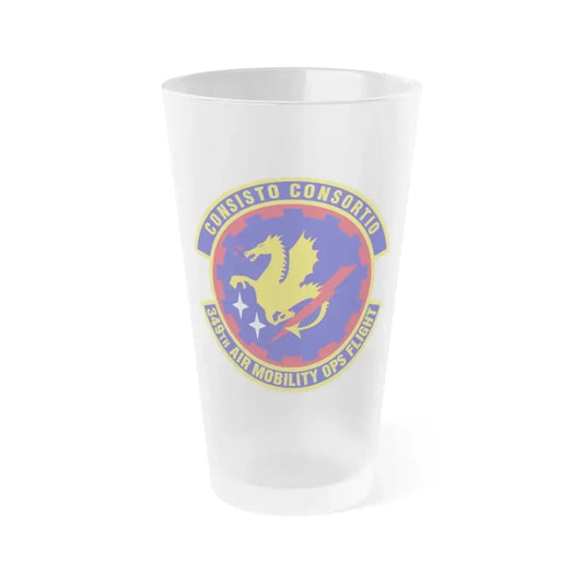 349th Air Mobility Operations Flight (U.S. Air Force) Frosted Pint Glass 16oz Default Title - Go Mug Yourself