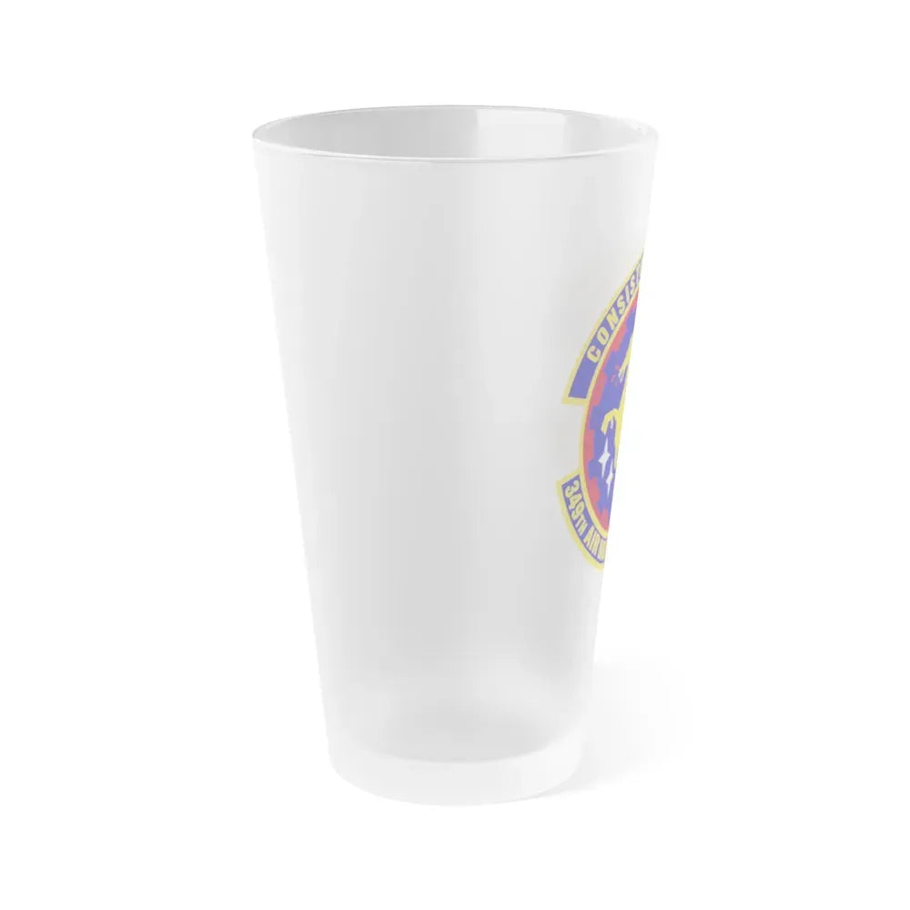 349th Air Mobility Operations Flight (U.S. Air Force) Frosted Pint Glass 16oz - Go Mug Yourself
