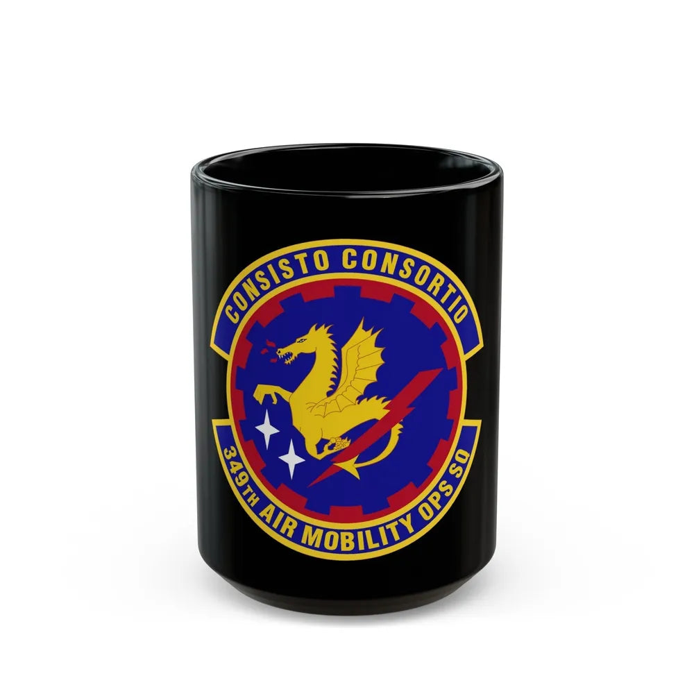 349th Air Mobility Operations Squadron (U.S. Air Force) Black Coffee Mug-15oz-Go Mug Yourself