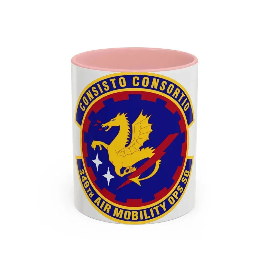 349th Air Mobility Operations Squadron (U.S. Air Force) Accent Coffee Mug 11oz Pink - Go Mug Yourself