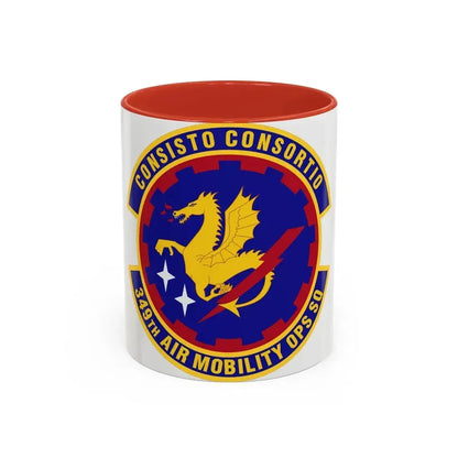 349th Air Mobility Operations Squadron (U.S. Air Force) Accent Coffee Mug 11oz Red - Go Mug Yourself