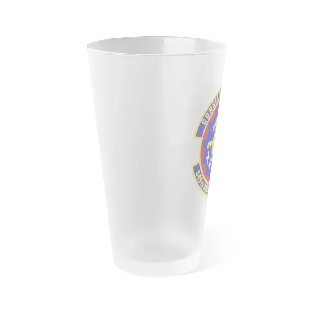 349th Air Mobility Operations Squadron (U.S. Air Force) Frosted Pint Glass 16oz - Go Mug Yourself