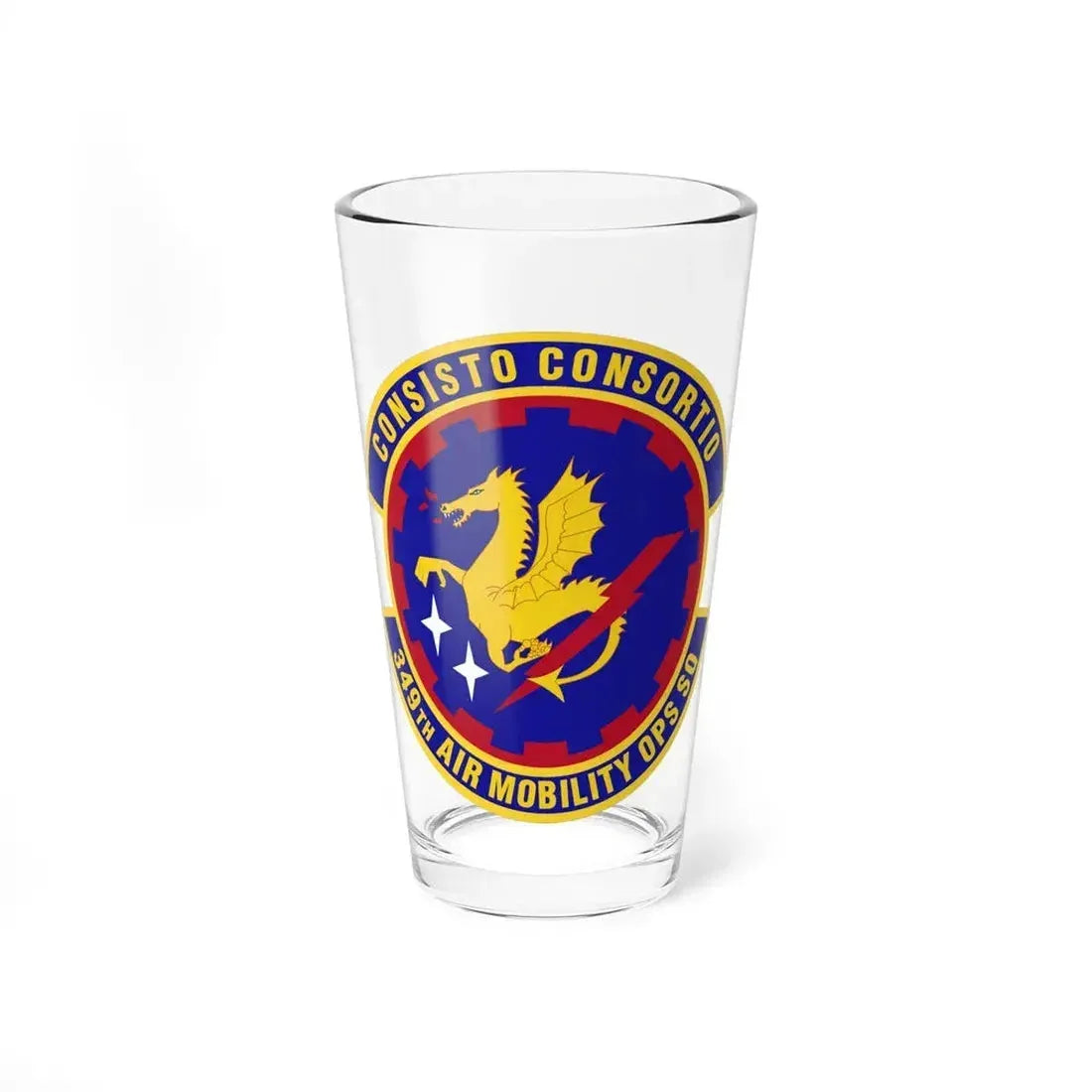349th Air Mobility Operations Squadron (U.S. Air Force) Pint Glass 16oz 16oz - Go Mug Yourself