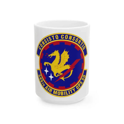 349th Air Mobility Operations Squadron (U.S. Air Force) White Coffee Mug 15oz - Go Mug Yourself