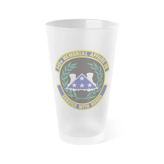 349th Memorial Affairs Squadron (U.S. Air Force) Frosted Pint Glass 16oz-16oz-Frosted-Go Mug Yourself