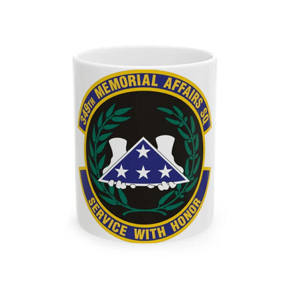 349th Memorial Affairs Squadron (U.S. Air Force) White Coffee Mug-11oz-Go Mug Yourself