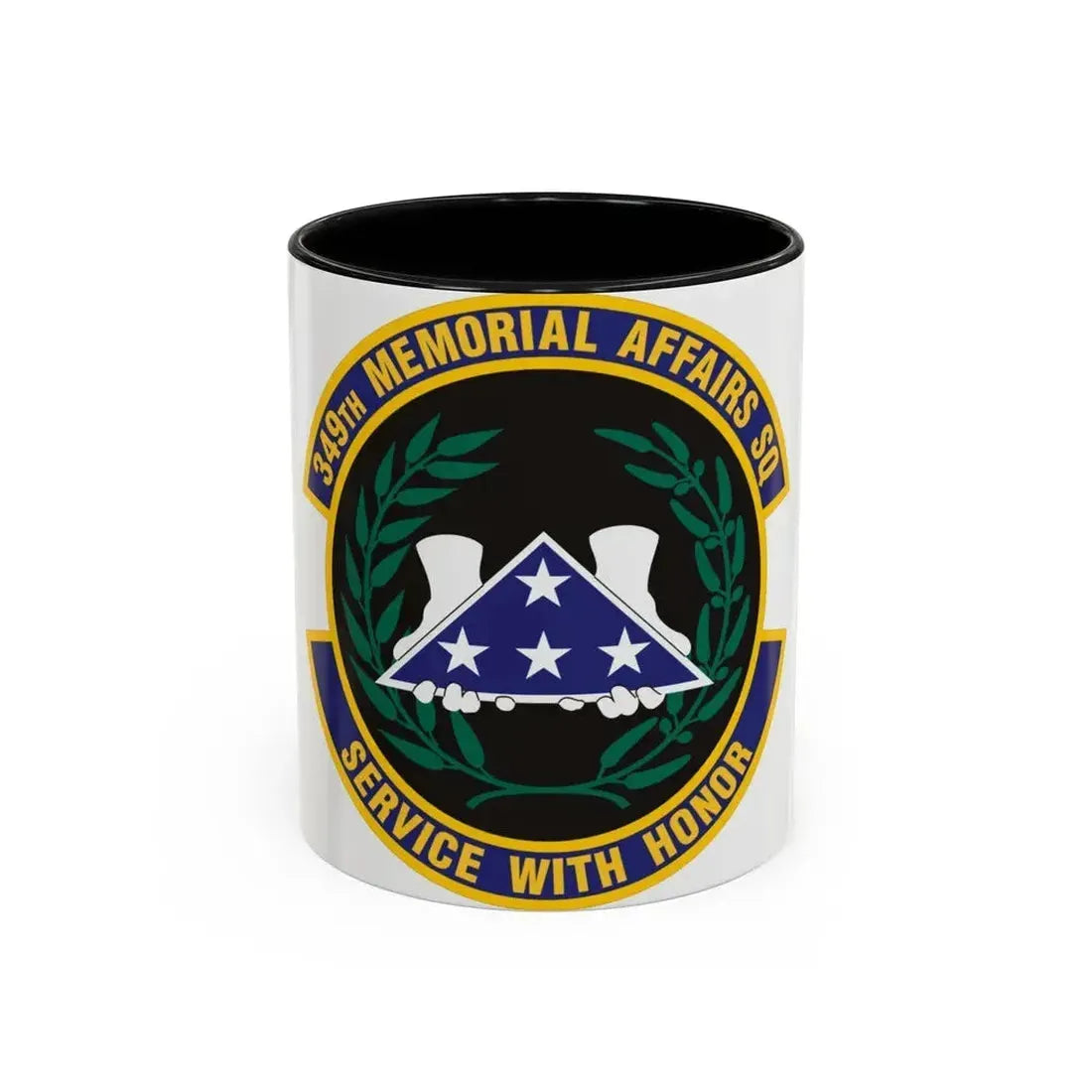 349th Memorial Affairs Squadron (U.S. Air Force) Accent Coffee Mug 11oz Black - Go Mug Yourself