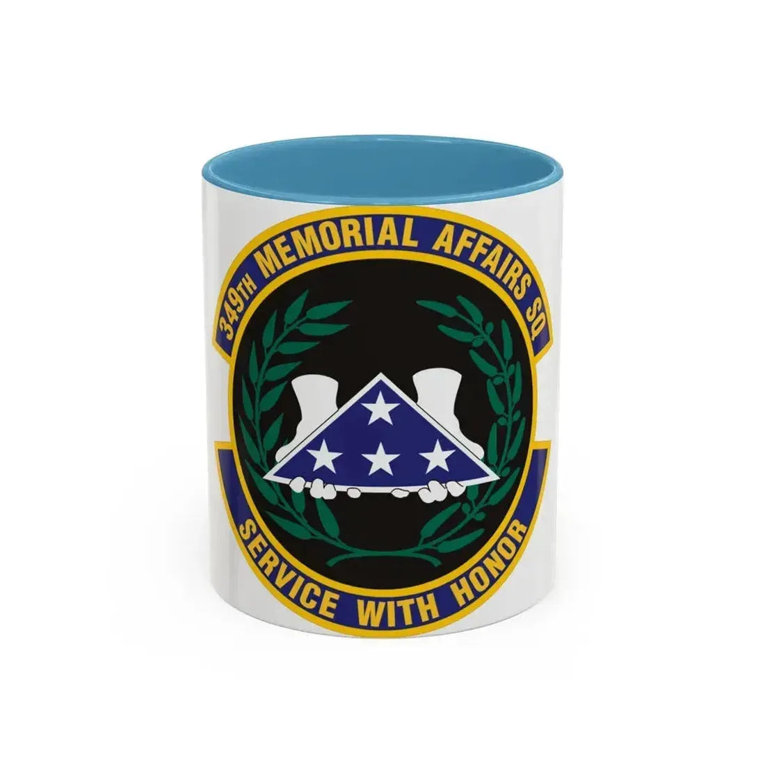 349th Memorial Affairs Squadron (U.S. Air Force) Accent Coffee Mug 11oz Light Blue - Go Mug Yourself