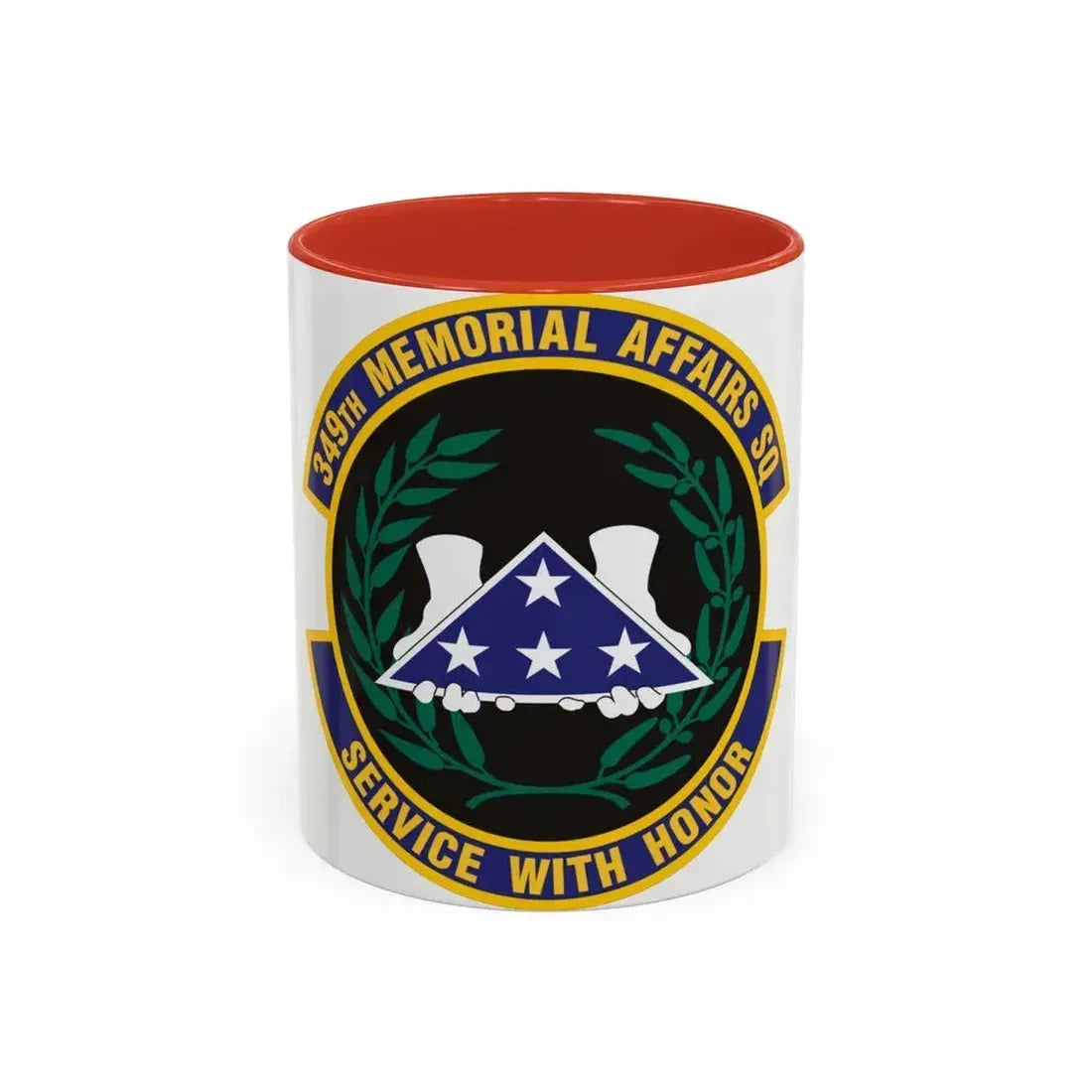 349th Memorial Affairs Squadron (U.S. Air Force) Accent Coffee Mug 11oz Red - Go Mug Yourself