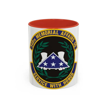 349th Memorial Affairs Squadron (U.S. Air Force) Accent Coffee Mug 11oz Red - Go Mug Yourself