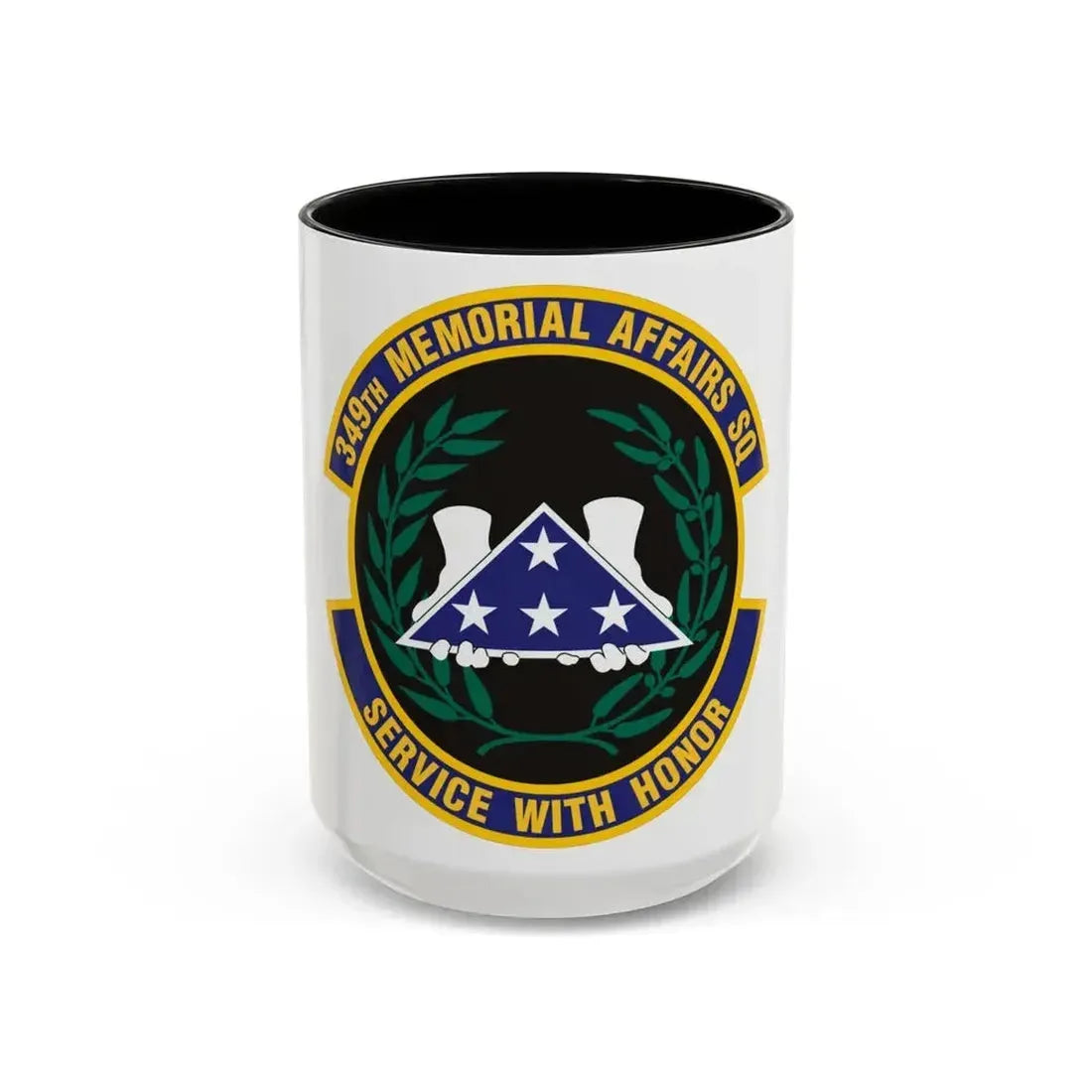 349th Memorial Affairs Squadron (U.S. Air Force) Accent Coffee Mug 15oz Black - Go Mug Yourself