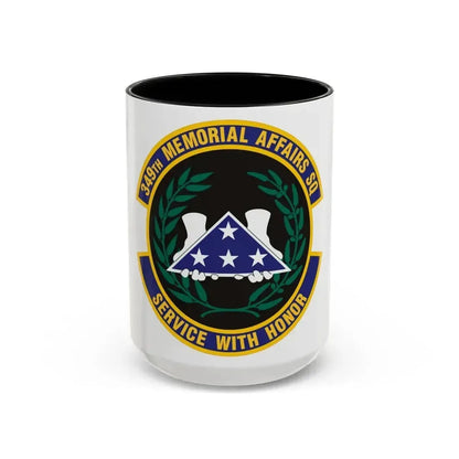 349th Memorial Affairs Squadron (U.S. Air Force) Accent Coffee Mug 15oz Black - Go Mug Yourself