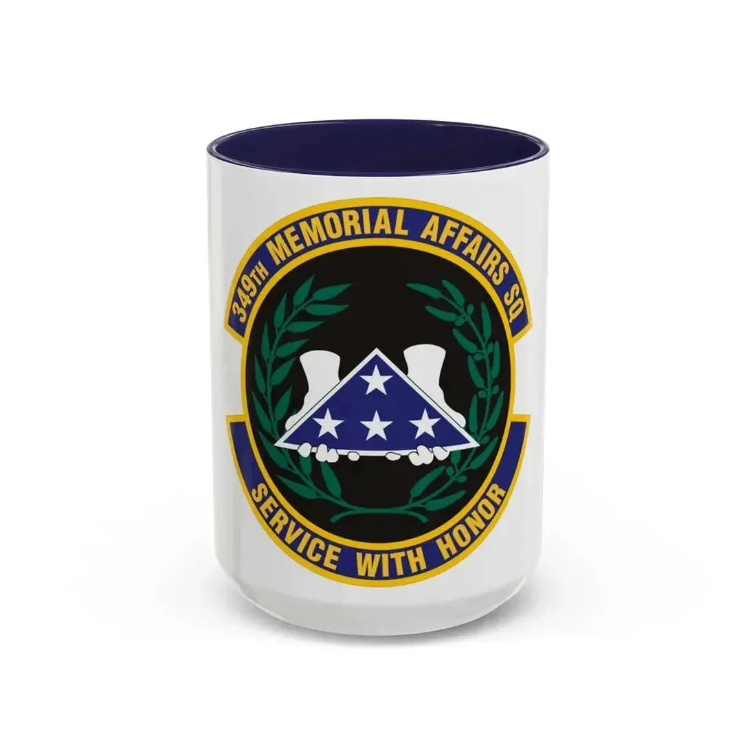 349th Memorial Affairs Squadron (U.S. Air Force) Accent Coffee Mug 15oz Navy - Go Mug Yourself