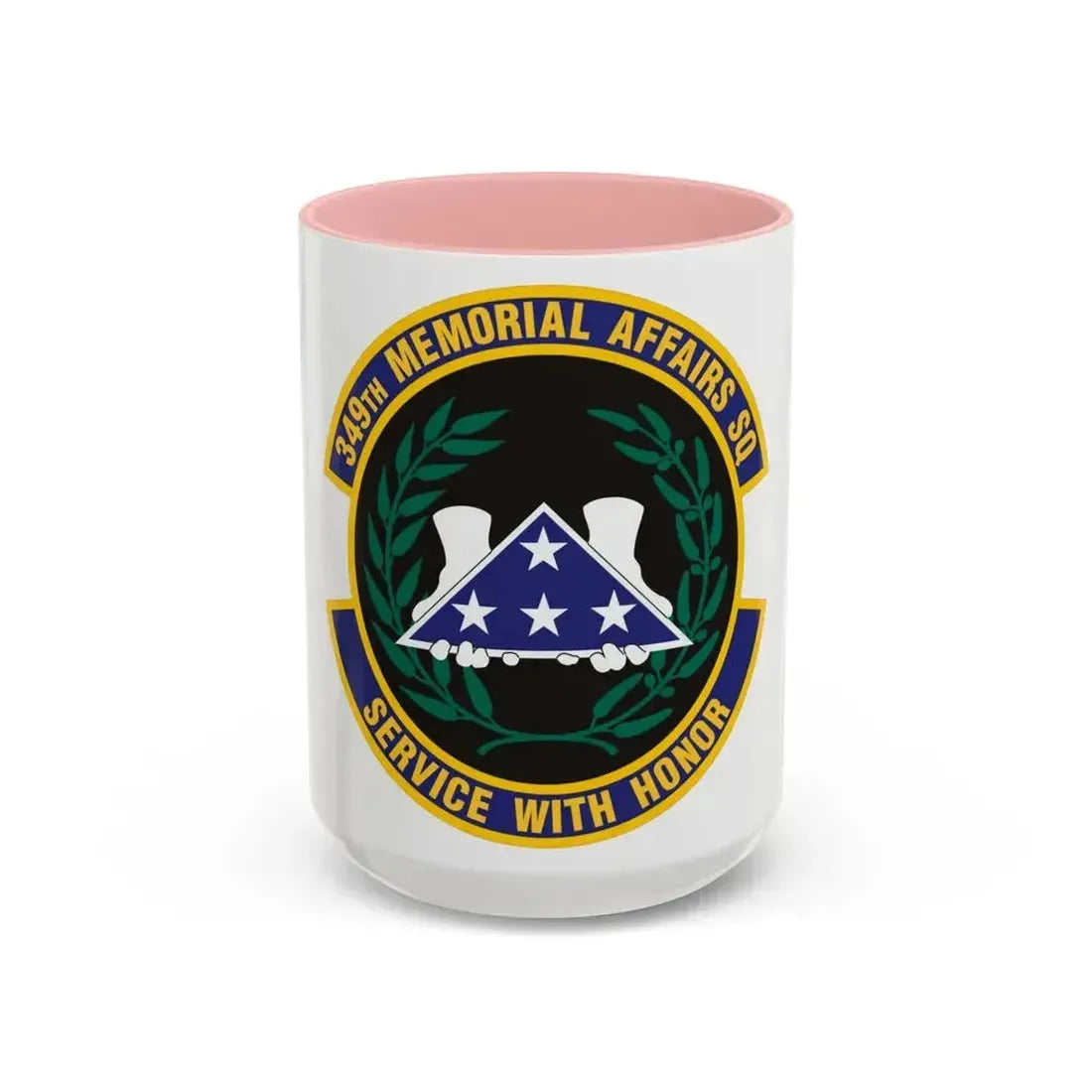 349th Memorial Affairs Squadron (U.S. Air Force) Accent Coffee Mug 15oz Pink - Go Mug Yourself