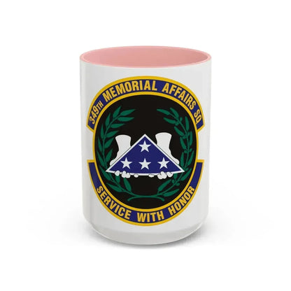 349th Memorial Affairs Squadron (U.S. Air Force) Accent Coffee Mug 15oz Pink - Go Mug Yourself