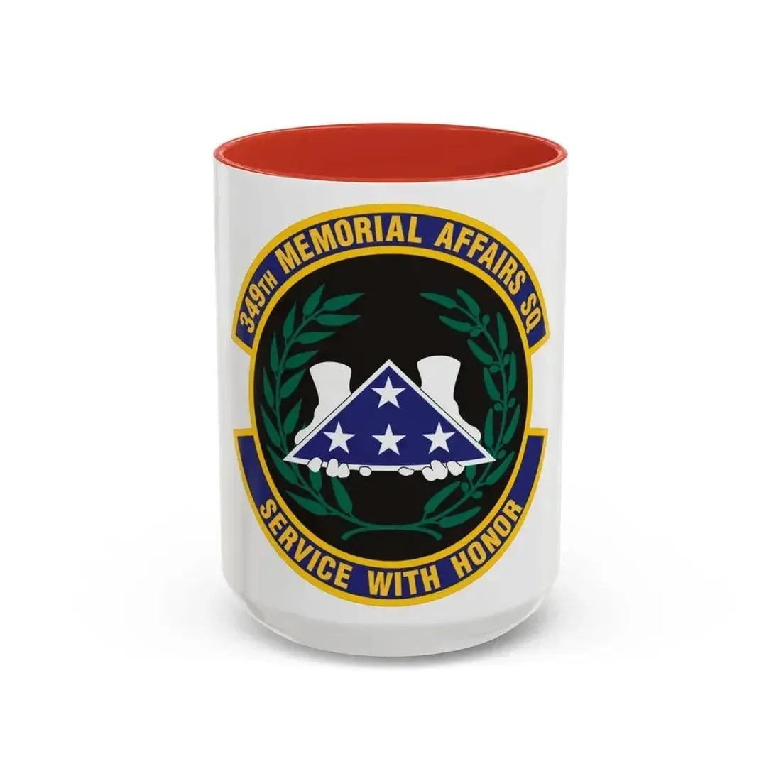 349th Memorial Affairs Squadron (U.S. Air Force) Accent Coffee Mug 15oz Red - Go Mug Yourself