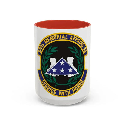 349th Memorial Affairs Squadron (U.S. Air Force) Accent Coffee Mug 15oz Red - Go Mug Yourself