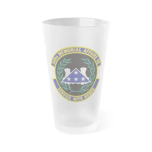 349th Memorial Affairs Squadron (U.S. Air Force) Frosted Pint Glass 16oz 16oz Frosted - Go Mug Yourself