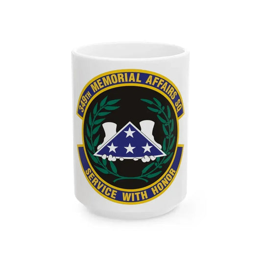 349th Memorial Affairs Squadron (U.S. Air Force) White Coffee Mug 15oz - Go Mug Yourself