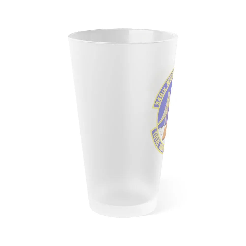 349th Mission Support Squadron (U.S. Air Force) Frosted Pint Glass 16oz-Go Mug Yourself